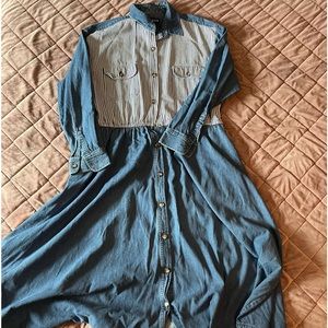 Vintage plus size denim dress